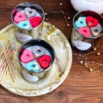 شمع شیشه ای قلب برجسته دست ساز