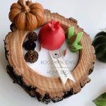 شمع تنه درخت کدو و انار پاییزی دست ساز