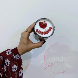 شمع شیشه ای با اسم انتخابی شما