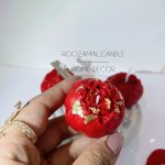 شمع گل پیونی قرمز