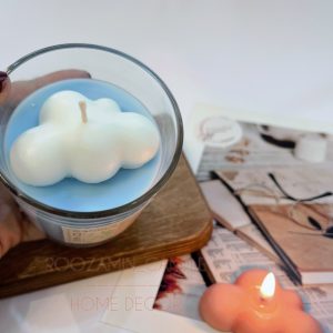 شمع شیشه ای مدل ابر سه بعدی